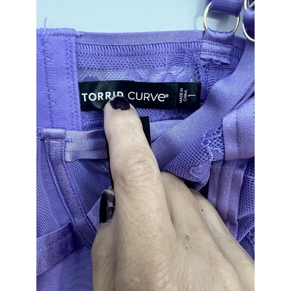 Torrid Curve Straps And Lace Underwire Bra Lilac W Plus Sz 1 Lingerie Floral NWT - Picture 11 of 13